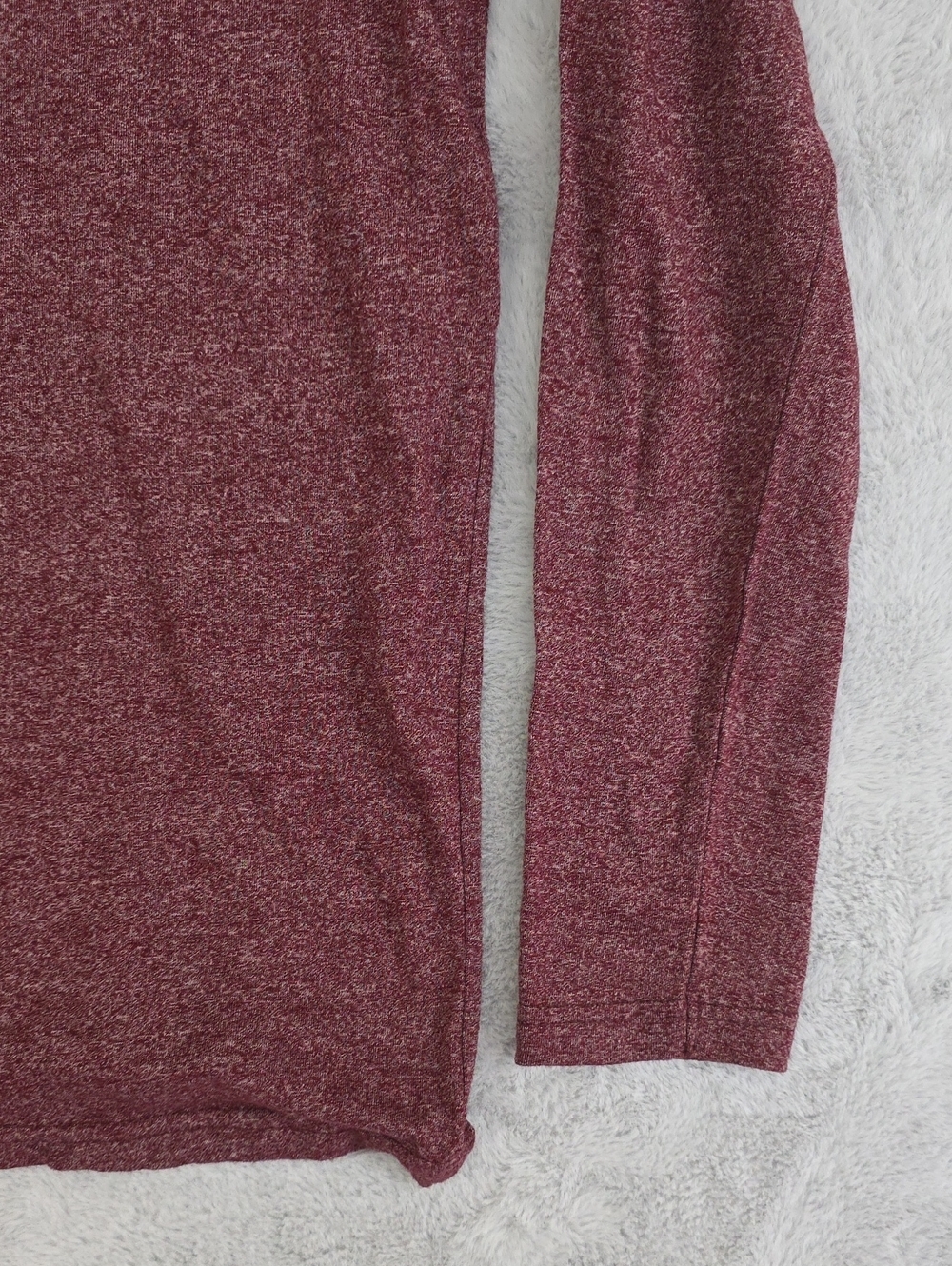 Hudson & Barrow Men's Maroon Hooded Long-Sleeve Pullover - Picture 8 of 8